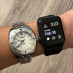 Zodiac watches stainless mother of pearl watch